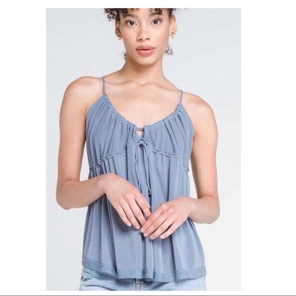 FREE PEOPLE BOHO FLOWY TANK TOP TEE A2C - Picture 9 of 13
